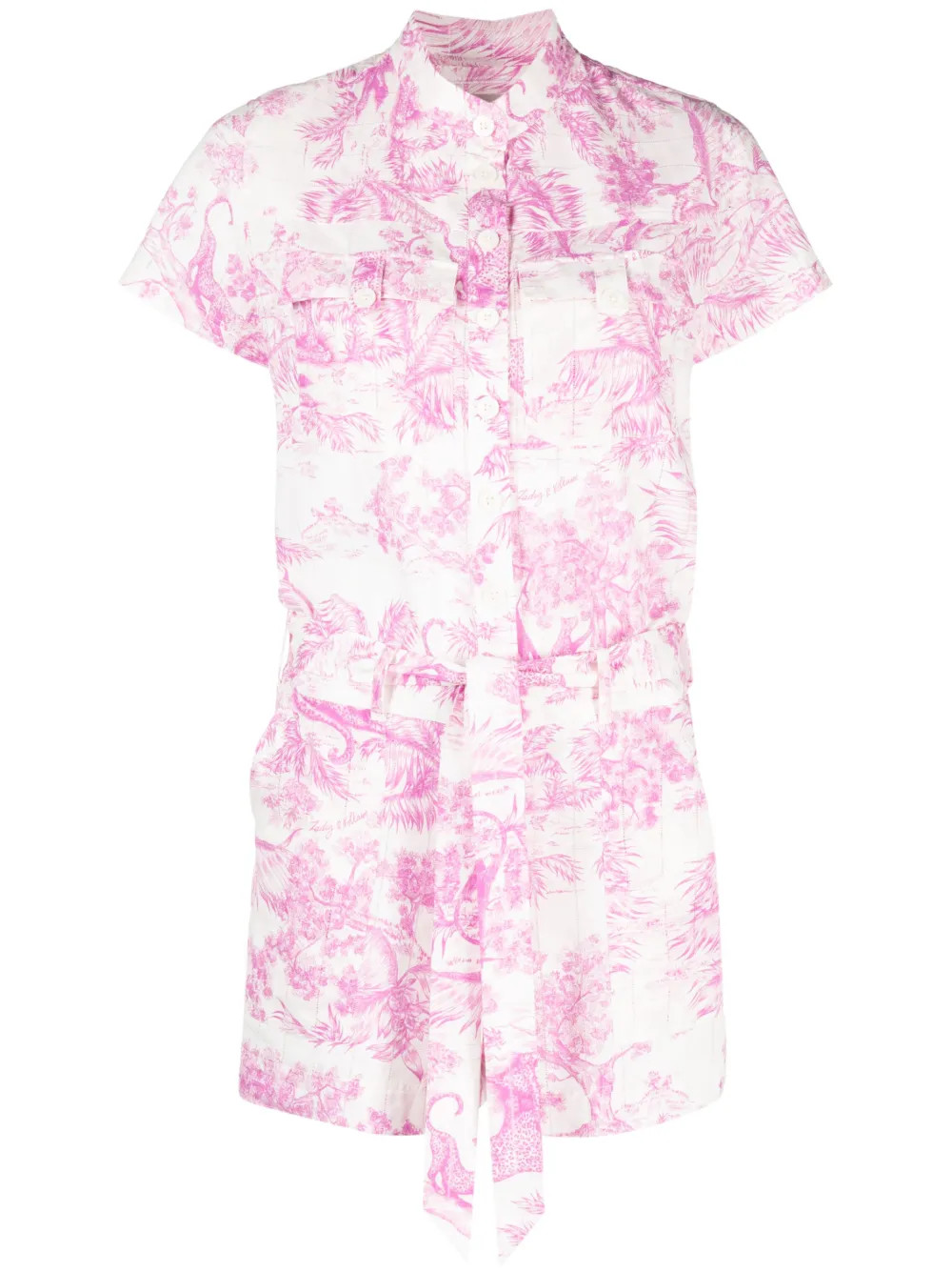 Zadig&Voltaire Cookis Toile De jouy-print Playsuit - Farfetch | Farfetch Global