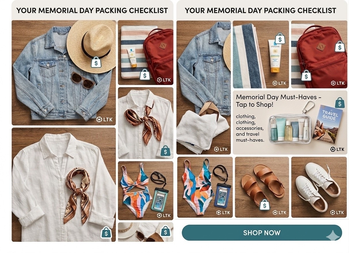 The Ultimate MDW Packing Formula (Minus the Stress) 👇✈️
Ever look at your suitcase 48 hours before a trip and completely freeze? 🫠
We’ve all been there—either you overpack 5 outfits you won’t touch, or you completely forget the absolute essentials. Let’s change that for Memorial Day Weekend.
I’ve put together the ultimate, foolproof packing checklist of chic, versatile pieces that mix and match effortlessly, so you can spend less time stressing over your suitcase and more time enjoying that extra day off.
🌟 What’s in the Mix:
 The "Everywhere" Layer: A classic denim jacket that works over a swimsuit or a sundress.
 Effortless Linen: Breathable button-downs that elevate your look in seconds.
 The Smart Details: TSA-friendly clear pouches, the perfect sun hat, and shoes built for walking and looking cute.
Your mental checklist is officially done. All you have to do is tap the link, grab what you’re missing, and start countdown to the long weekend. 🎒☀️
👉 Tap the image or the link in my bio to shop the exact pieces before shipping cutoffs!
#LTKtravel #MDWstyle #PackingChecklist #MemorialDayWeekend #TravelMustHaves #EffortlessStyle #SummerStyle

#LTKHome #LTKSaleAlert