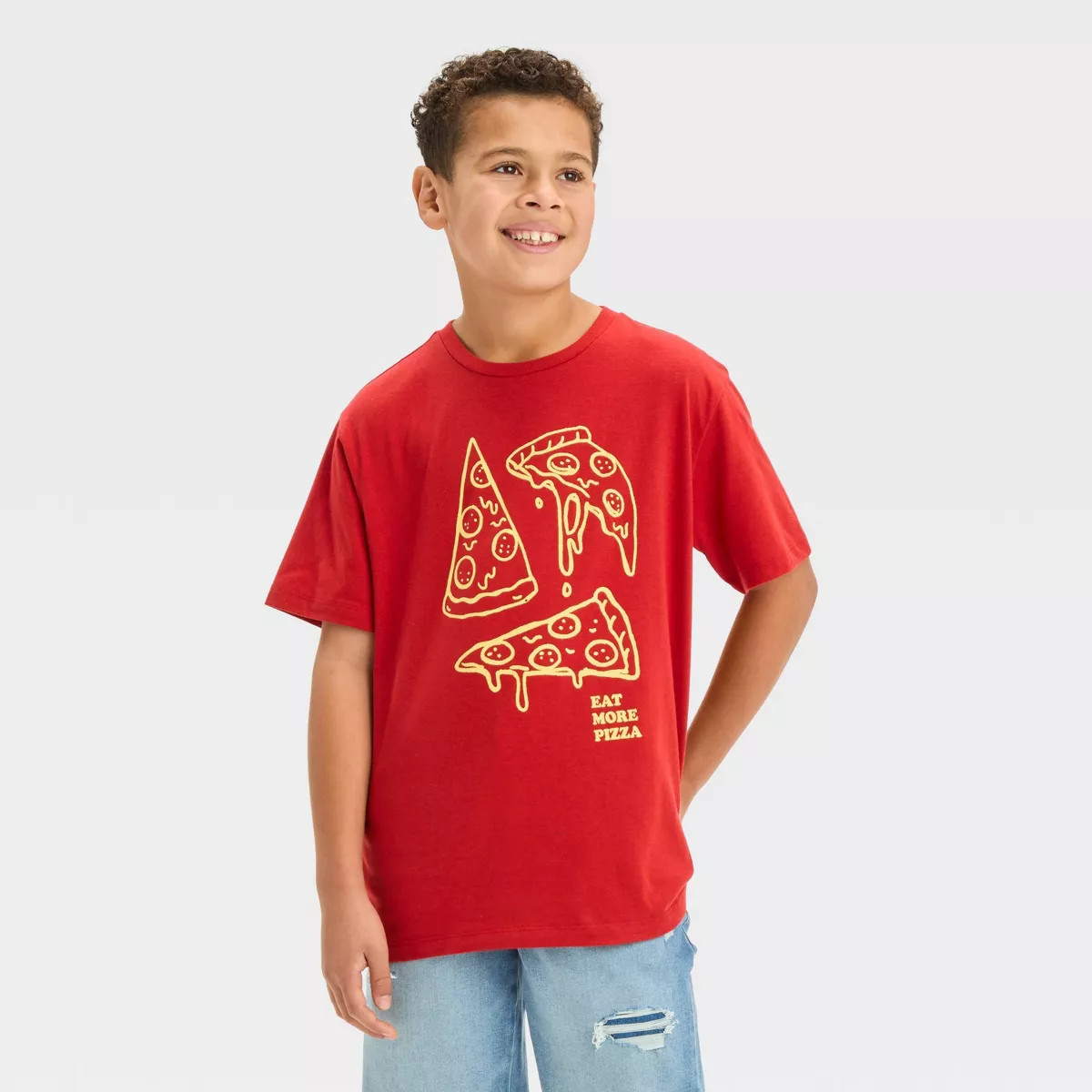 Boys' Short Sleeve Pizza Graphic T-Shirt - art class™ Red | Target