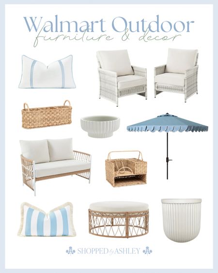 Outdoor furniture & decor from Walmart! 

Walmart home, Walmart finds, outdoor chairs, patio furniture, coastal grandmother, Grandmillennial, blue and white, outdoor pillows

#LTKstyletip #LTKhome #LTKSeasonal