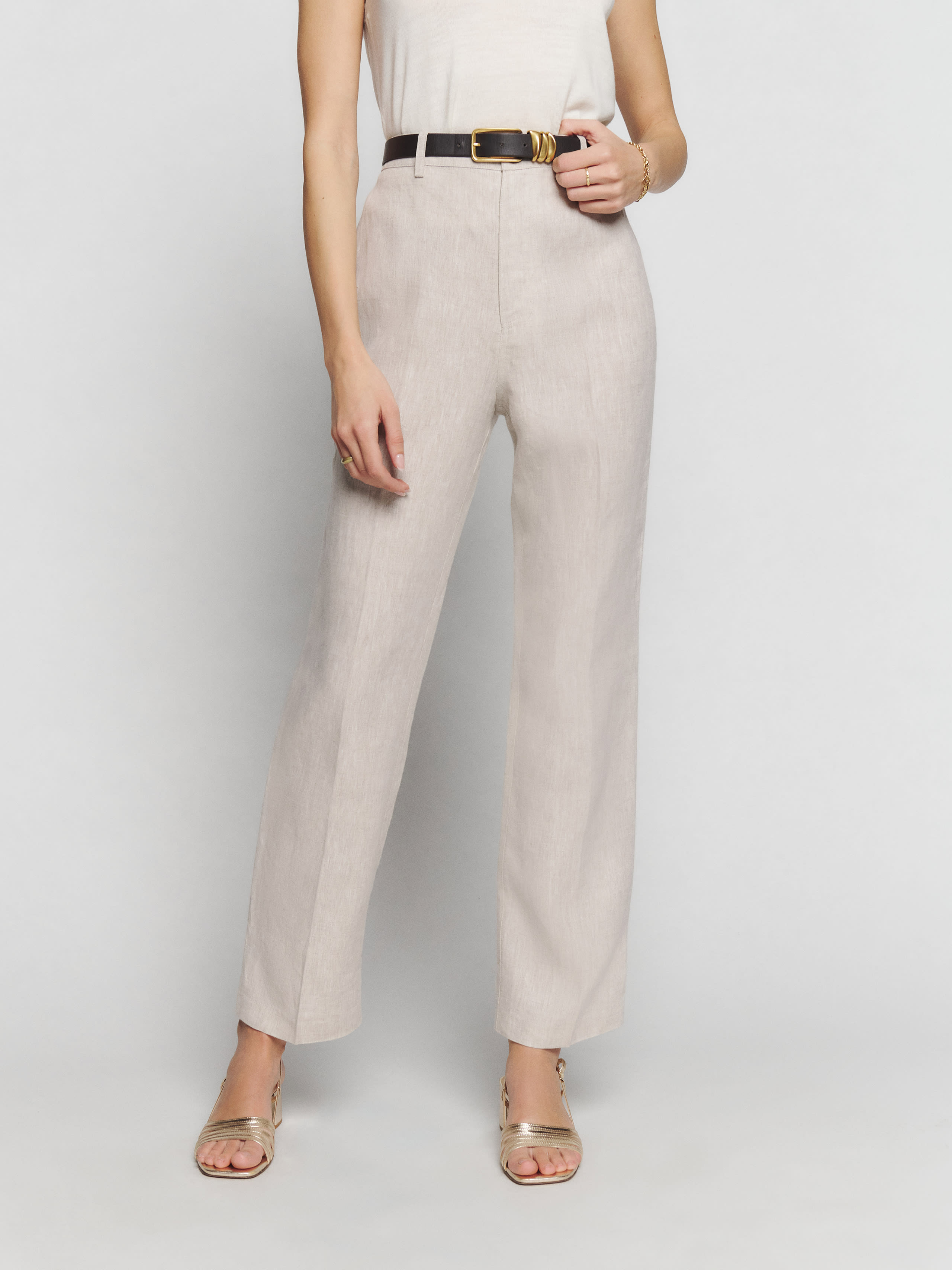 Freddie Linen Pant | Reformation (Global)