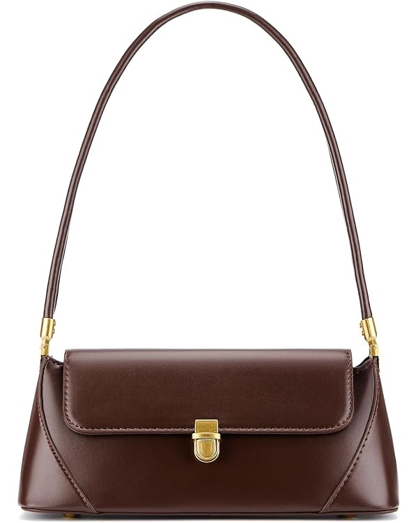 Shoulder Bag for Women Vintage Purse Fashion Classic Vegan Leather Clutch Tote Retro Handbag with... | Amazon (US)