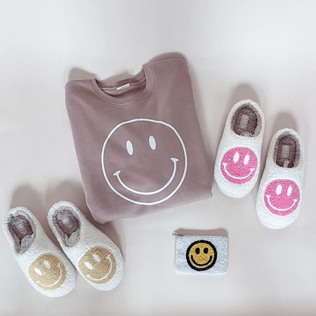 Smiley face merch
Smiley sweatshirt
Smiley slippers 


#LTKsalealert #LTKfindsunder50 #LTKkids