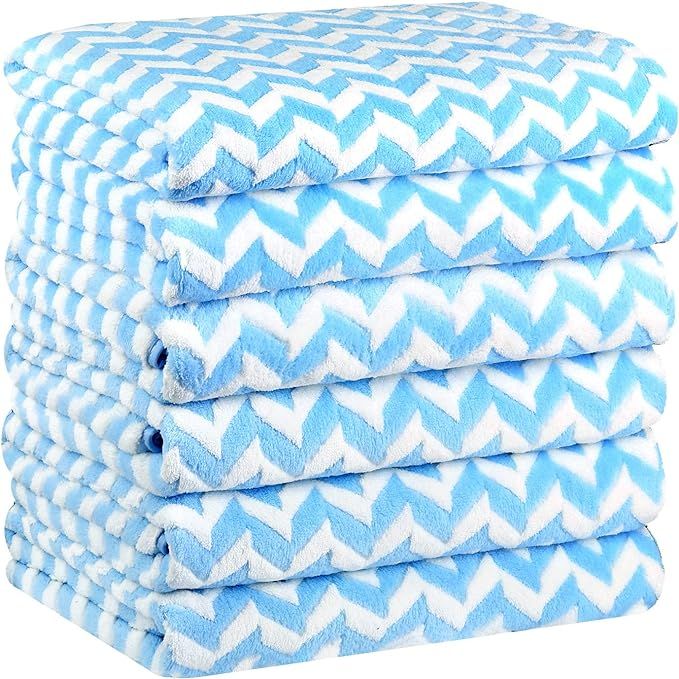 JML Microfiber Towels, Bath Towel Sets (6 Pack, 27" x 55") - Extra Absorbent, Fast Drying, Multip... | Amazon (US)