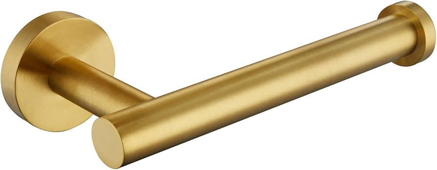Toilet Paper Holder Brushed Gold, APLusee SUS304 Stainless Steel Round TP Hanger, Modern Bathroom... | Amazon (US)