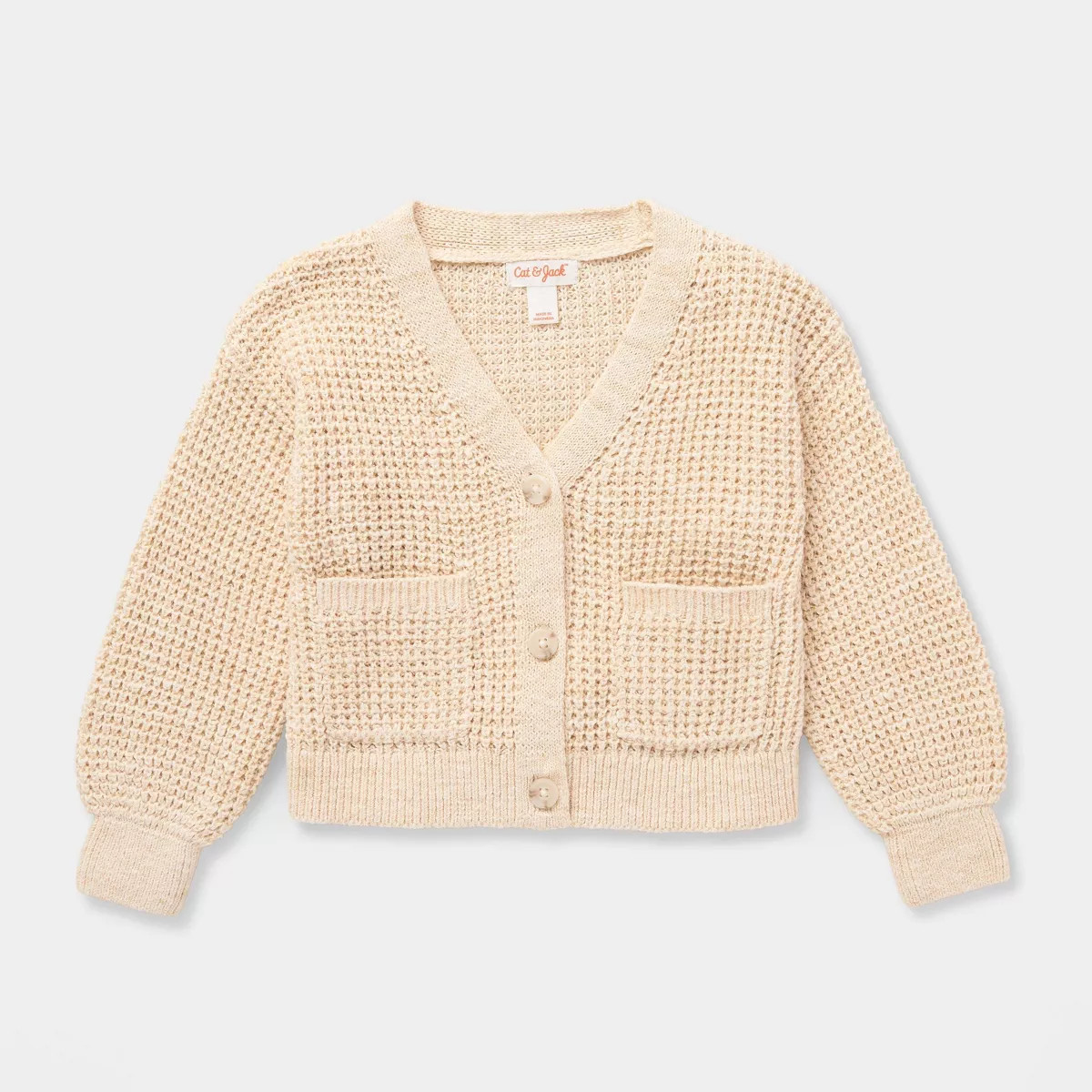 Toddler Girls' Cardigan Sweater - Cat & Jack\u2122 Beige 5T | Target