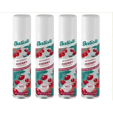 Batiste Dry Shampoo Cherry (4 pack) 6.73 oz / 200 ml EACH Bottle | Walmart (US)