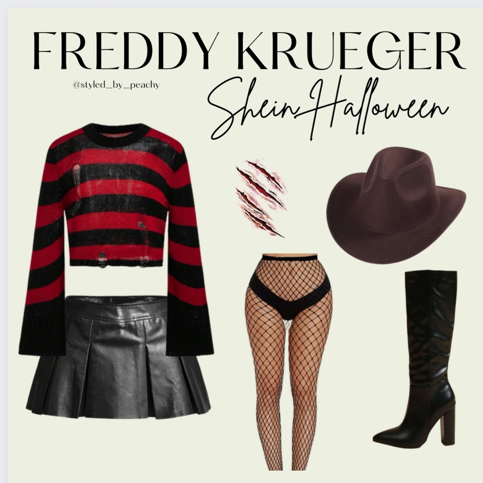 Freddy Krueger Halloween Costume | Nightmare on Elm St Costume | Women’s Halloween Costume Inspo | SHEIN Outfit inspo 

#LTKHalloween #LTKfindsunder100 #LTKfindsunder50