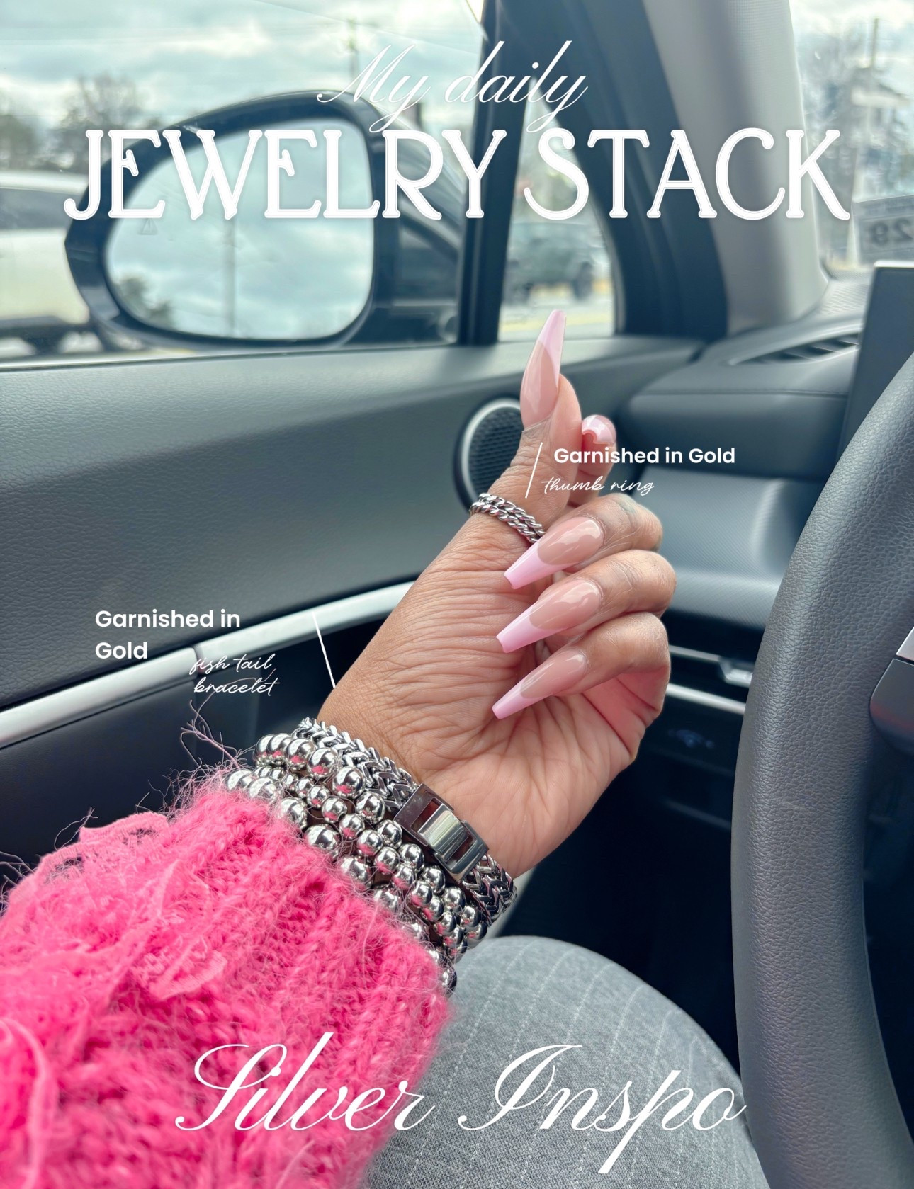 My silver stack is doing all the talking today.

These bold yet minimal pieces from Garnished in Gold are my go-to for that effortless shine—whether I’m dressed down or showing up soft glam.

If you’ve been eyeing:
• Chunky silver bracelets
• Everyday silver rings
• Minimalist statement pieces
• Affordable silver jewelry
• Mixed metal stack inspo

…this stack is for you. I’ve linked my exact pieces plus similar finds on my LTK. I also linked some of my other favs and must-have pieces from the brand that are perfect for jewelry stacking. 

Click the link to shop the look.
#LTKStyleTip

#LTKFindsUnder100 #LTKFindsUnder50 #LTKgrwm