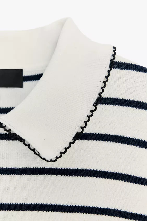 CONTRAST TRIM KNIT TOP | Zara US