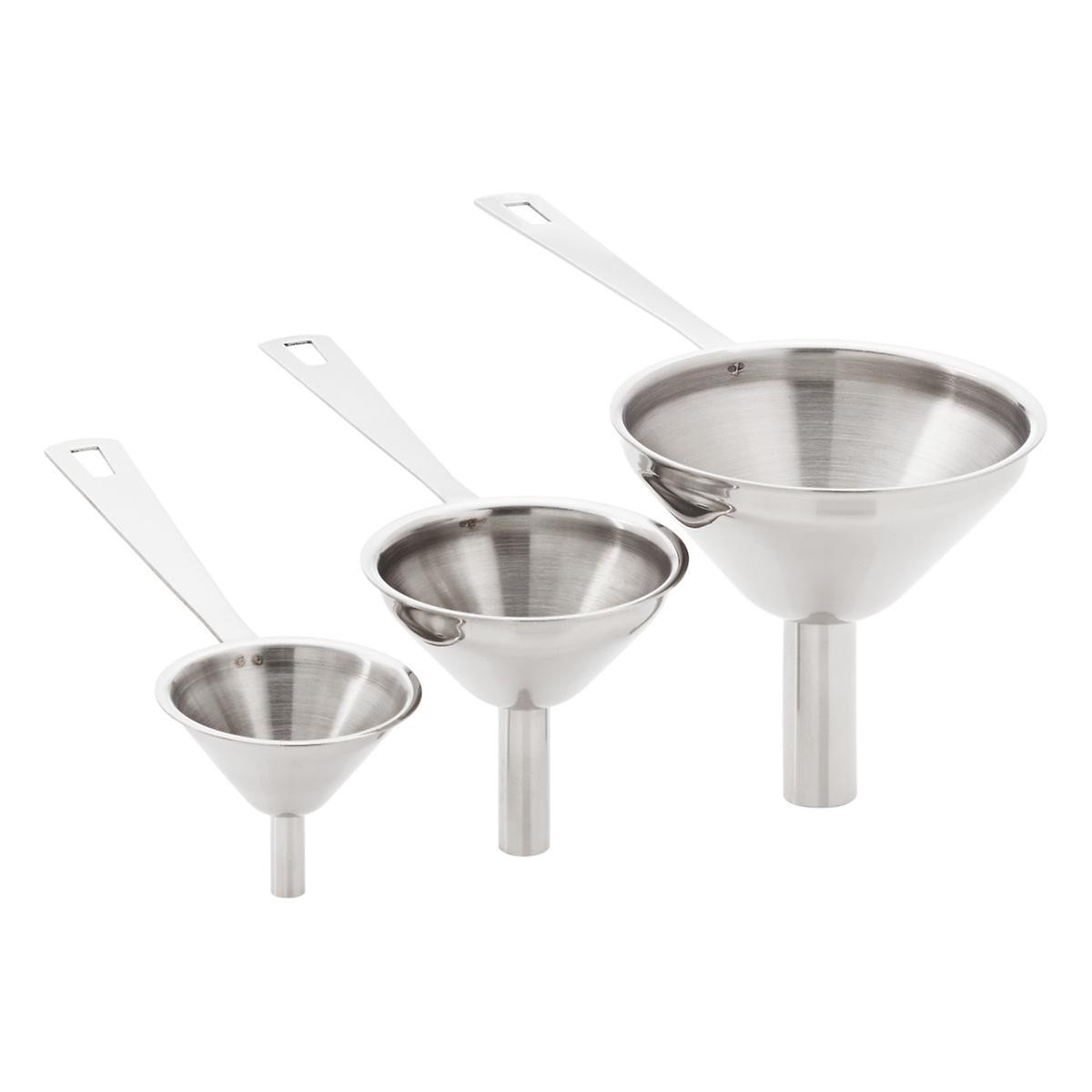 Stainless Steel Mini Funnel Set of 3 | The Container Store
