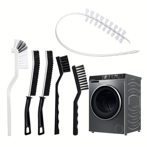 6 Pcs Washing Machine Cleaning Brush Kits, Front Load Washer Cleaner Brushes Tools - 1 Pcs Drum Laundry Cleaning Brush and 5 Pcs Crevice Cleaning Brushes for Lint, Tight Spaces and Washer Rubber Seal | Amazon (US)