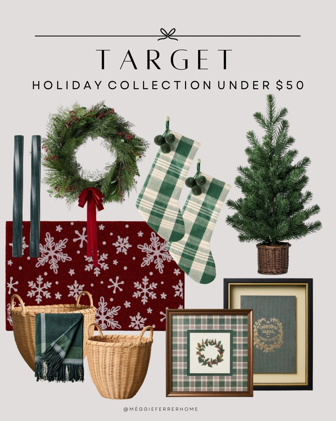 Target Holiday Finds under $50 🎄✨
Bringing in those cozy, classic holiday vibes — and every single piece here is under $50! From plaid stockings and textured throws to festive wreaths and framed art, these finds feel timeless and so easy to style throughout your home.


#targetfinds #holidaydecor #neutralholidaydecor #modernorganichome #targetstyle #cozyhomeinspo

#LTKSeasonal #LTKFindsUnder50 #LTKHoliday