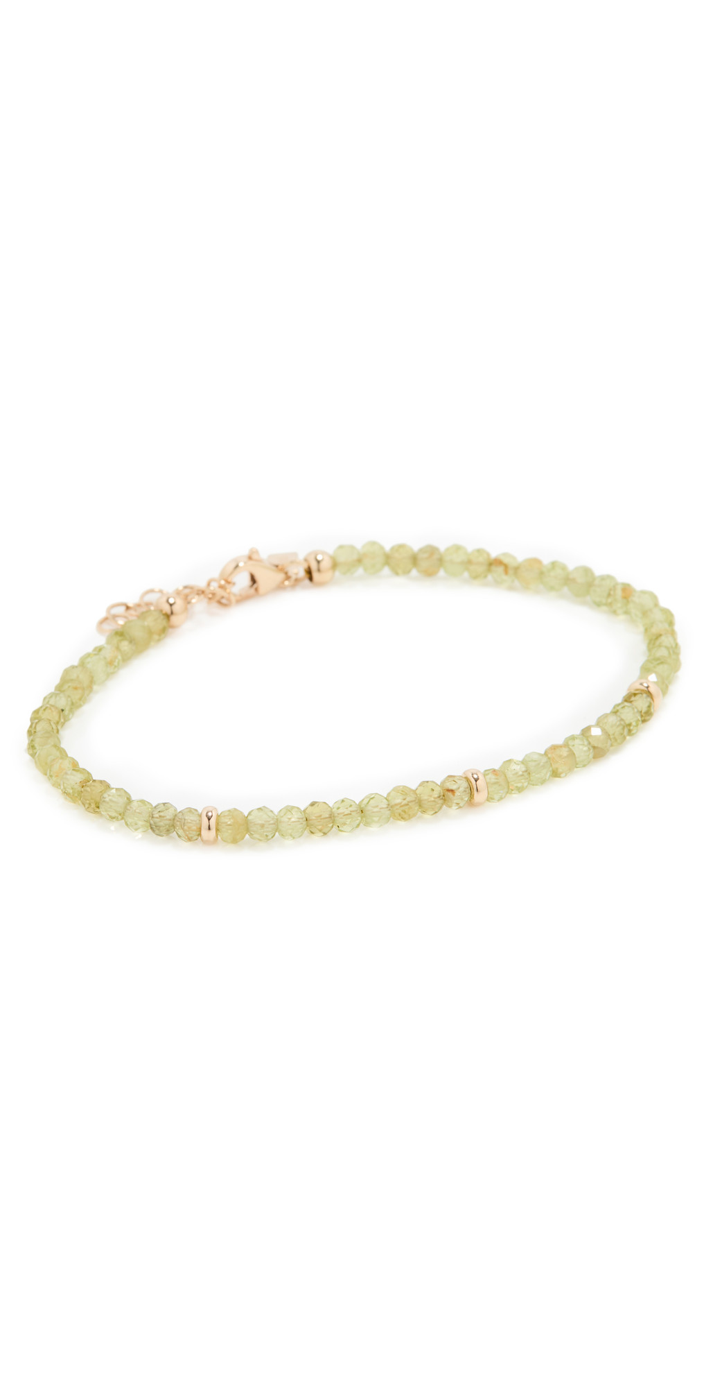 14k Gold Peridot Birthstone Bracelet | Shopbop