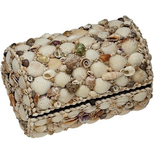 Natural Seashell Handcrafted Treasure Box 10x6.5x5" | Walmart (US)