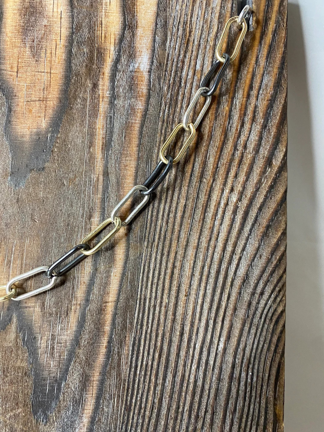 Mixed Metals Paperclip Chain // Paperclip Necklace Gold, Silver & Gunmetal - Etsy | Etsy (US)