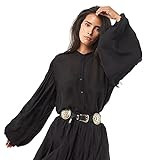 Seta Apparel Women's Long Sleeve Element Button Down Blouse, Nude, Medium at Amazon Women’s Clo... | Amazon (US)