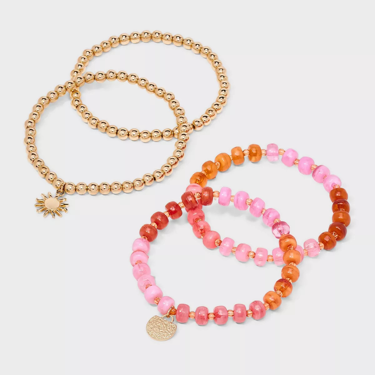 Beaded Charm Stretch Bracelet Set 4pc - Universal Thread™ | Target
