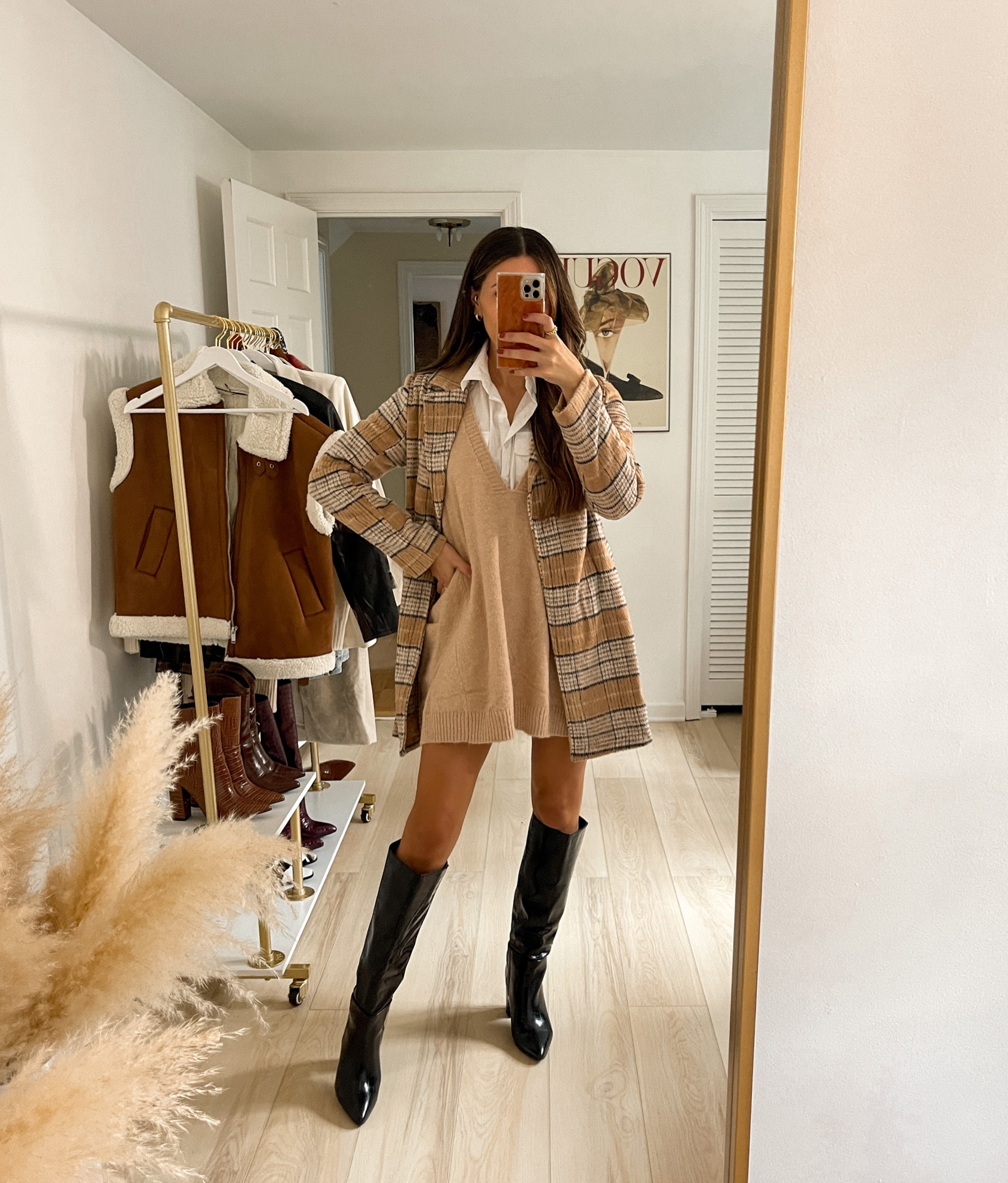 Fall outfit inspo — sweater vest (medium/large) paired with an oversized button up (size6) and plaid jacket (small)

Fall style | sweater dress outfit | fall fashion | autumn outfits | @theboxedbowtique #theboxedbowtique #ad

#LTKfindsunder50 #LTKstyletip #LTKSeasonal