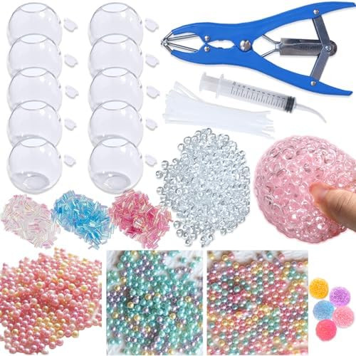 DIY Stress Ball Making Kit with Filler-10PCS Stress Ball Making Kit Stress Balls, Transparent Bla... | Amazon (US)
