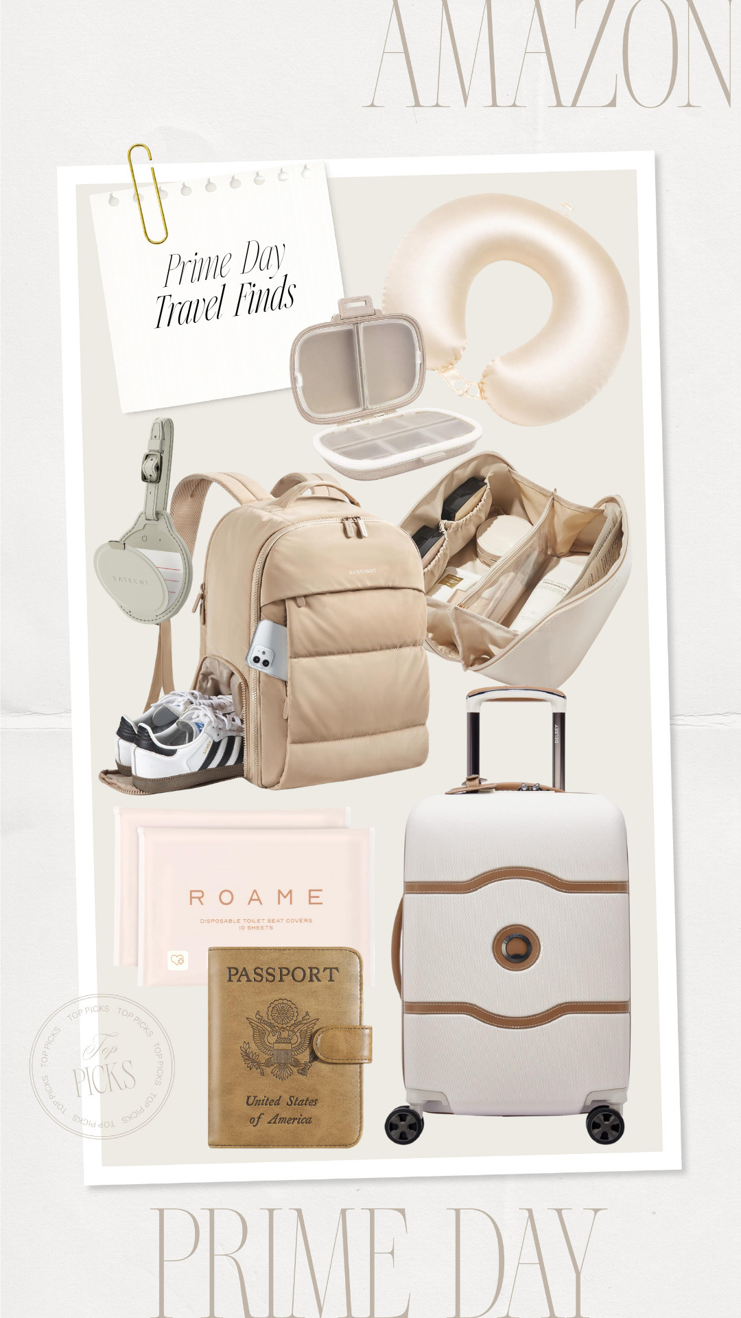 Deals on travel essentials with Amazon Prime Days!

luggage, rolling luggage, travel must haves, passport holder, disposable toilet covers, travel tag, travel backpack, weekender bag, carryon bag, duffle backpack, travel neck pillow, travel pill container, makeup bag, beauty bag, toiletry bag 

 #LTKSaleAlert #LTKTravel