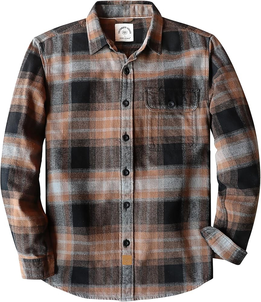 Dubinik®Mens Flannel Shirts Long Sleeve Flannel Shirt for Men Warm Casual Soft Cotton Button Dow... | Amazon (US)