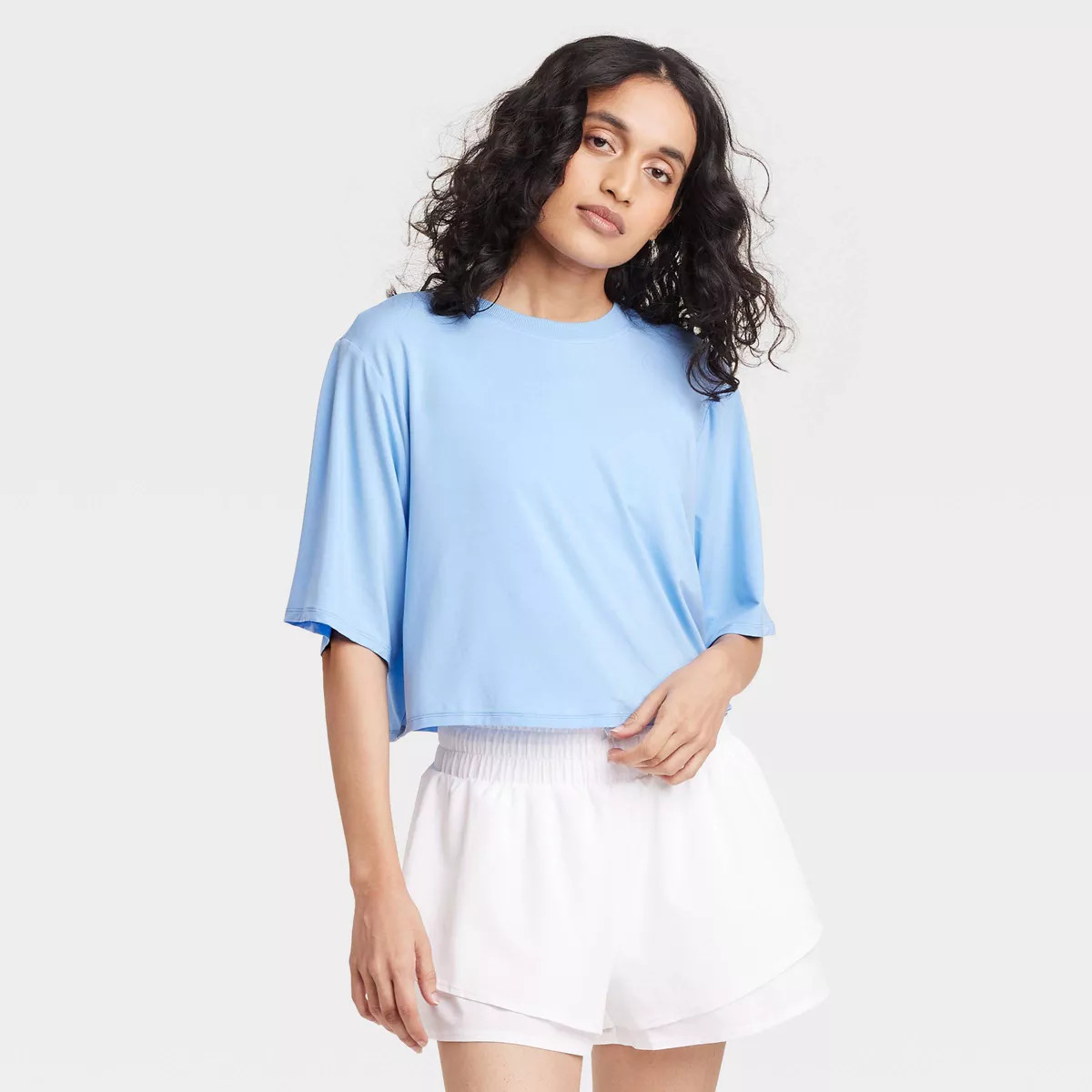 Women's Boxy Cropped Short Sleeve Top - JoyLab™ | Target
