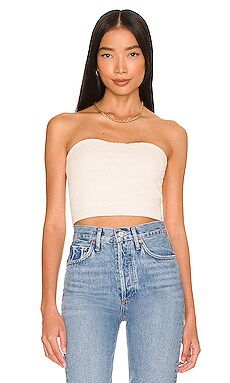 Susana Monaco x REVOLVE Strapless Crop Top in Blanched Almond from Revolve.com | Revolve Clothing (Global)