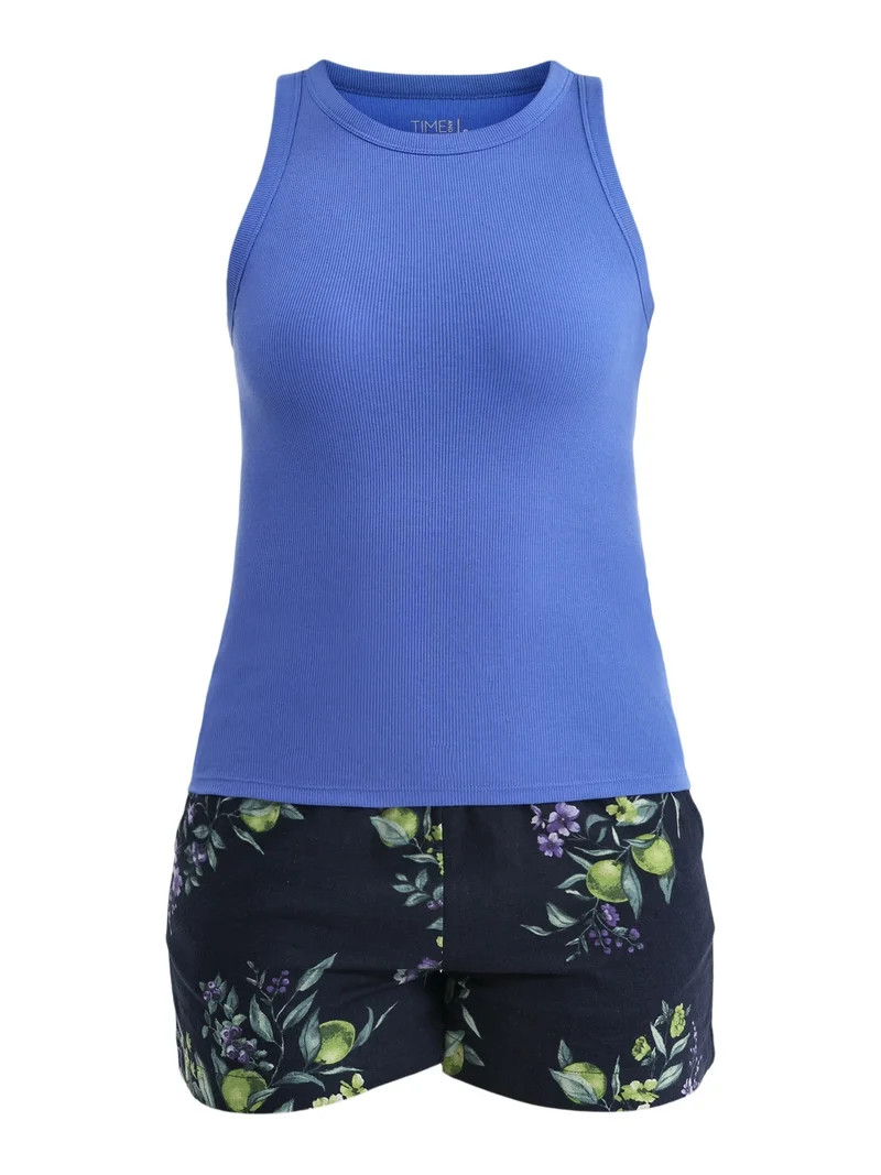 Time and Tru Women's High Neck Ribbed Tank Top, Sizes XS-XXXL | Walmart (US)