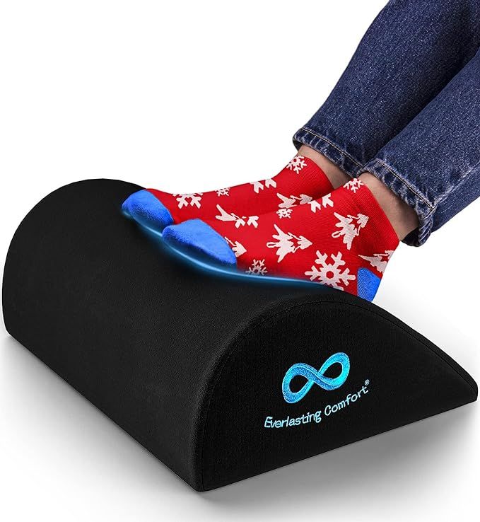 Everlasting Comfort Office Foot Rest for Under Desk - Ergonomic Memory Foam Foot Stool Pillow for... | Amazon (US)