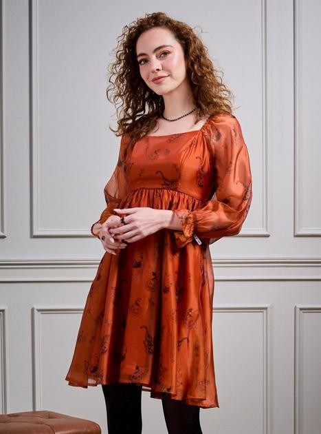 Disney Winnie the Pooh Halloween Allover Print Long Sleeve Dress - BoxLunch Exclusive | BoxLunch