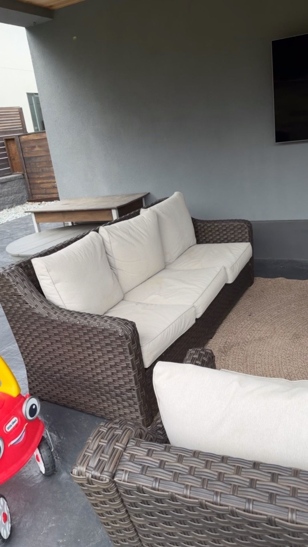 Patio set is on sale!
We bought 2 sets to get both couches and then sold 2 chairs!

#LTKsummer #LTKcanada