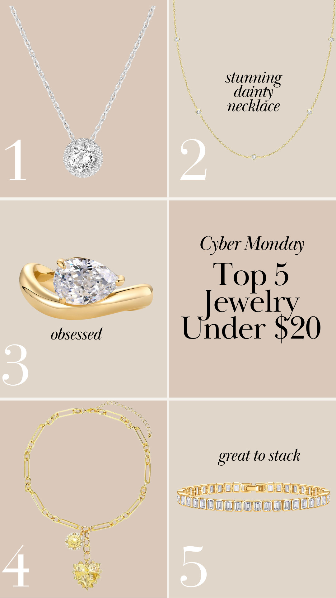 Cyber Monday top 5 amazon jewelry finds under $20 - these make the best gifts for her under $20!! 

 

#LTKCyberWeek #LTKGiftGuide #LTKSaleAlert
