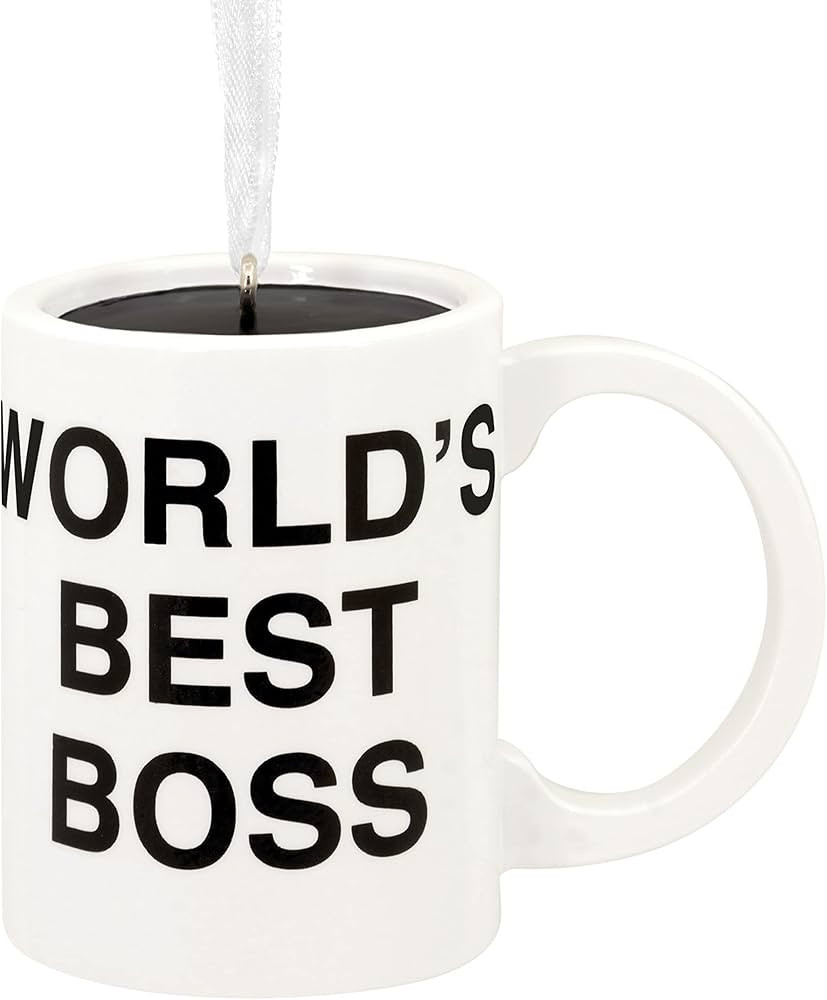 Hallmark The Office World's Best Boss Coffee Mug Christmas Ornament | Amazon (US)