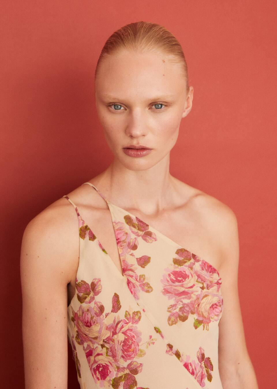 Asymmetrical floral dress -  Women | Mango USA | MANGO (US)