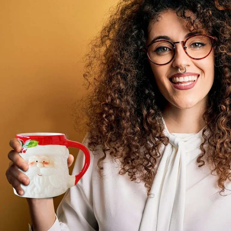 Christmas Santa Mug, Creative Ceramic Coffee Cup, Assorted Color, 3.8*5Inch, Holiday Kids And Adu... | Walmart (US)