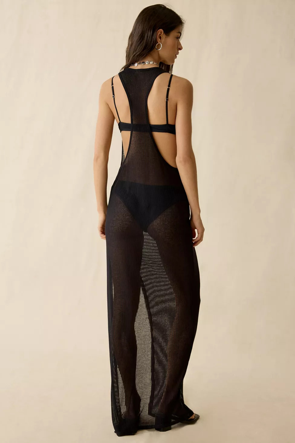Out From Under Aruba Sheer Mesh Side-Slit Maxi Dress | Urban Outfitters (US and RoW)