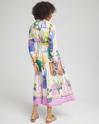 Silk Blend Modern Print Shirt Dress | Chico's