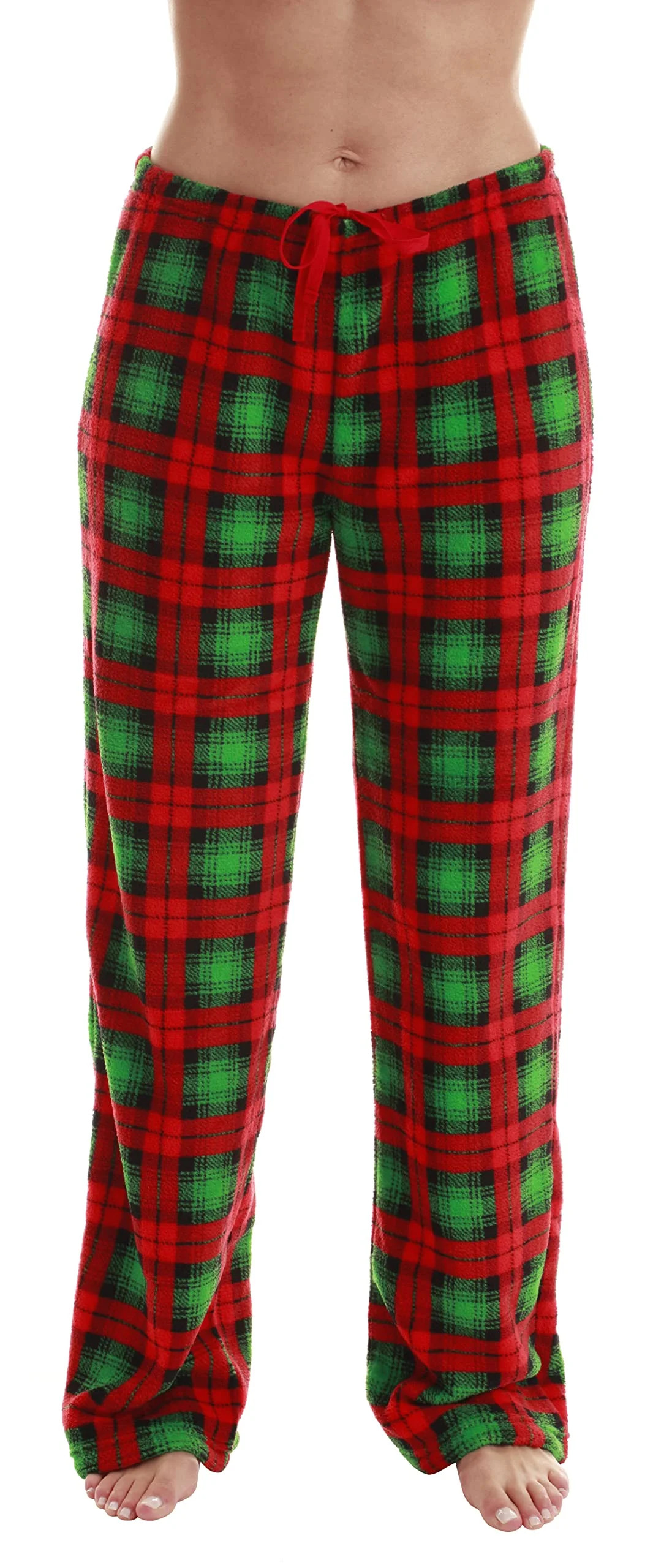 Just Love Fleece Pajama Pants for Women Sleepwear PJs (Xmas Plaid, Small) | Walmart (US)