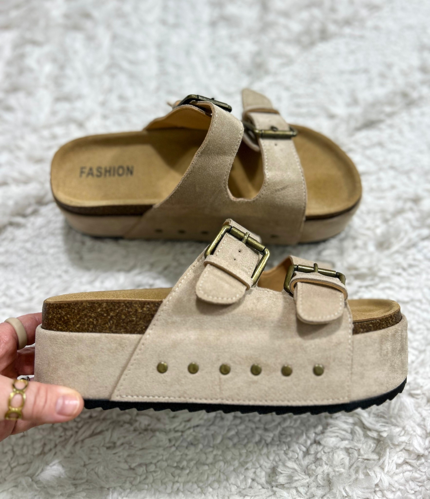 I love these sandals from Amazon so much, I bought them twice! This light neutral color goes with pretty much anything! Run true to size. Not a heavy platform at all! 

#LTKOver40 #LTKSeasonal #LTKSaleAlert