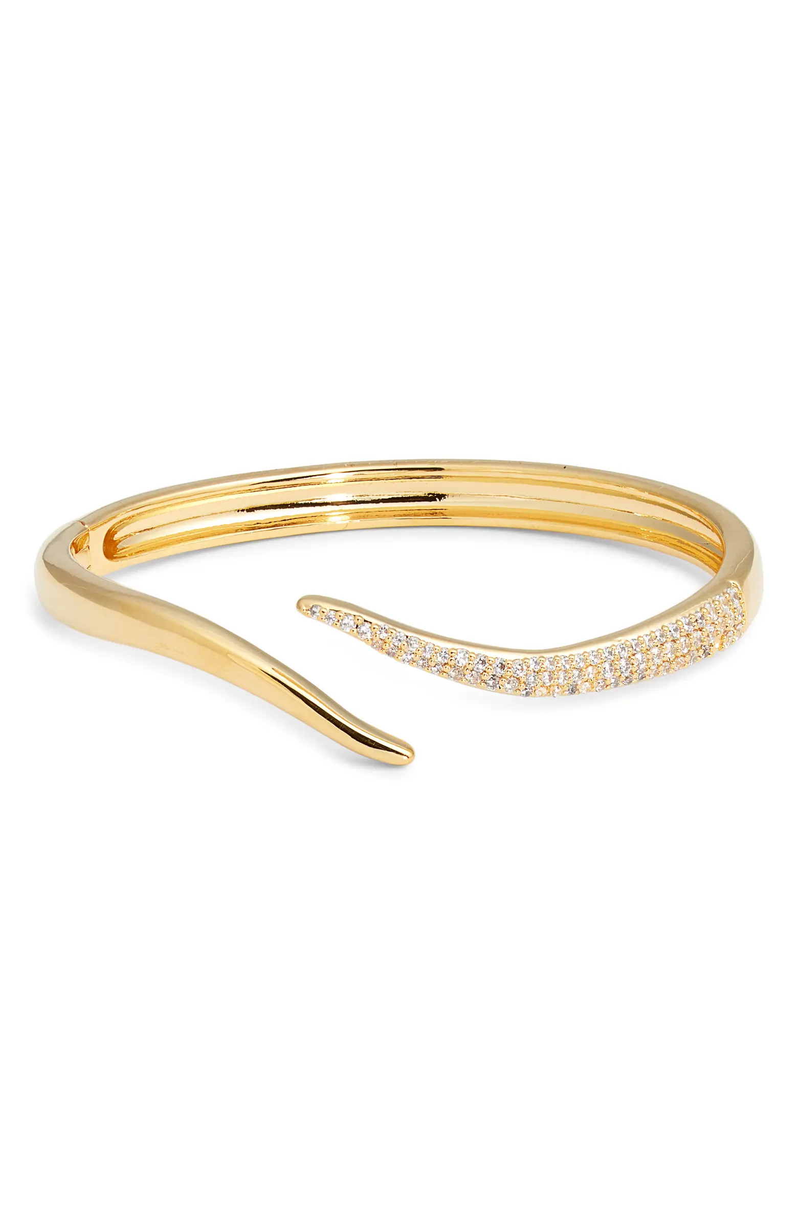 Nordstrom Cubic Zirconia Pavé Bypass Cuff Bracelet | Nordstrom | Nordstrom