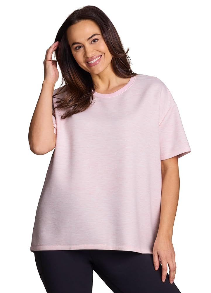 RBX Oversized T-Shirt for Women, Luxe Athleisure Fabric Loungewear Short Sleeve Workout Top with ... | Amazon (US)