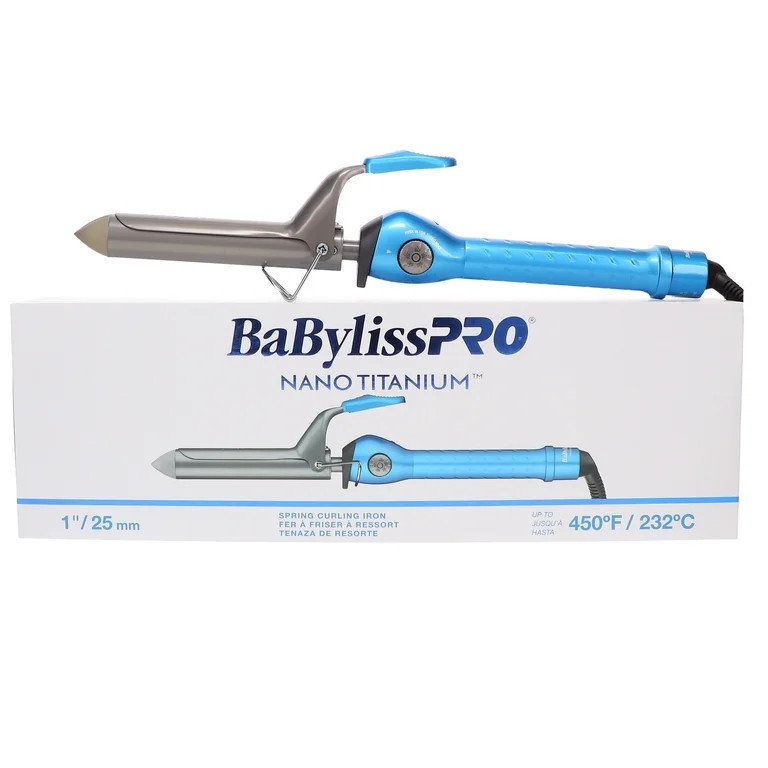 BaBylissPRO Nano Titanium 1" Spring Curling Iron | Walmart (US)