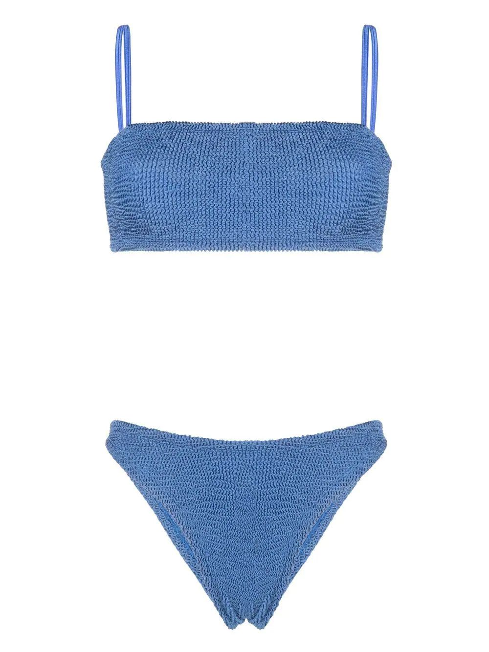 Hunza G Gigi high-cut Seersucker Bikini  - Farfetch | Farfetch Global