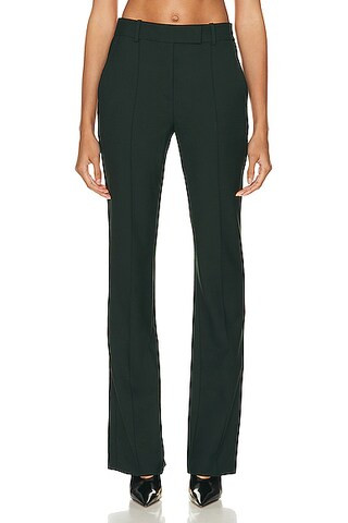 Helmut Lang Cigarette Pant in Dark Green | FWRD 