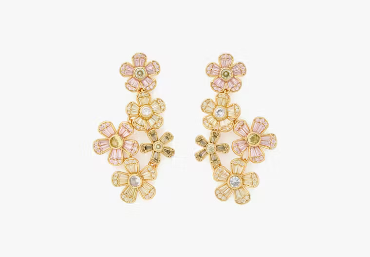 Kate Spade Fleurette Linear Earrings, Pink | Kate Spade Outlet