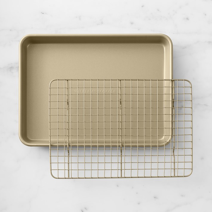 Williams Sonoma Goldtouch® Pro Nonstick Quarter Sheet with Cooling Rack | Williams-Sonoma