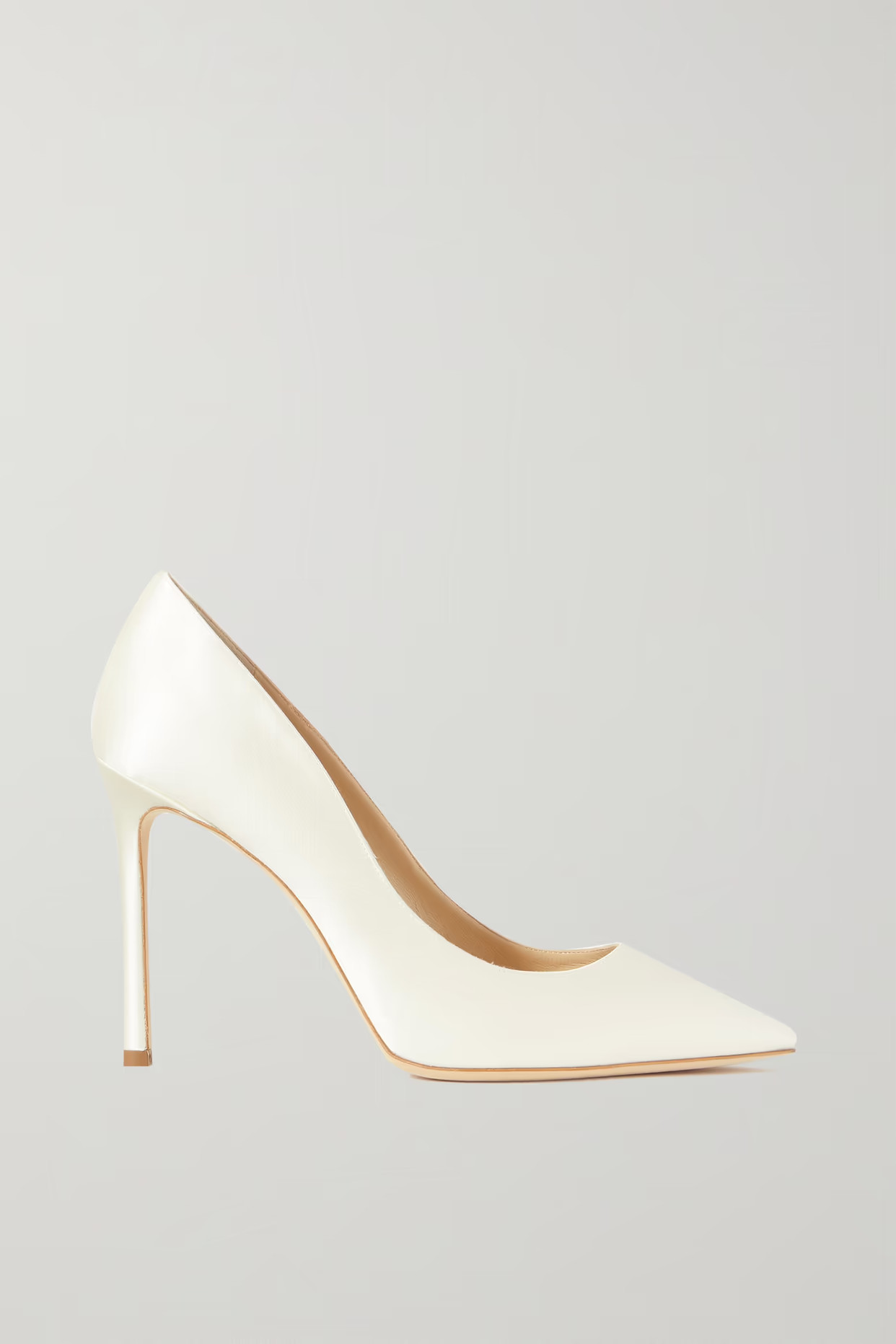 Jimmy Choo - Romy 100 Satin Pumps - White | NET-A-PORTER (UK & EU)