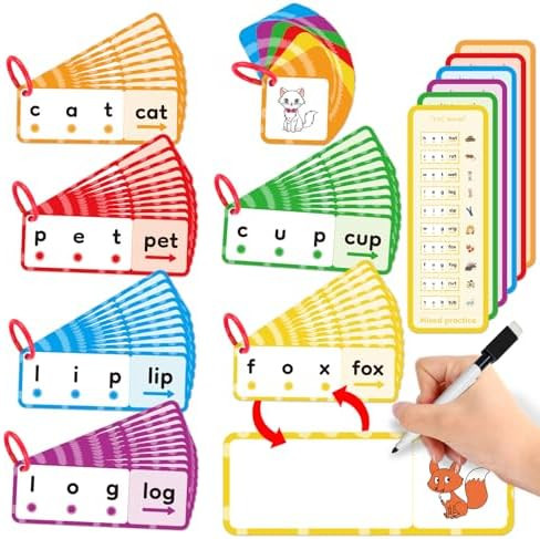 CVC Word Games, Flash Cards, Phonics and Speech Therapy Toys for Toddlers and Kids - Learn to Rea... | Amazon (US)