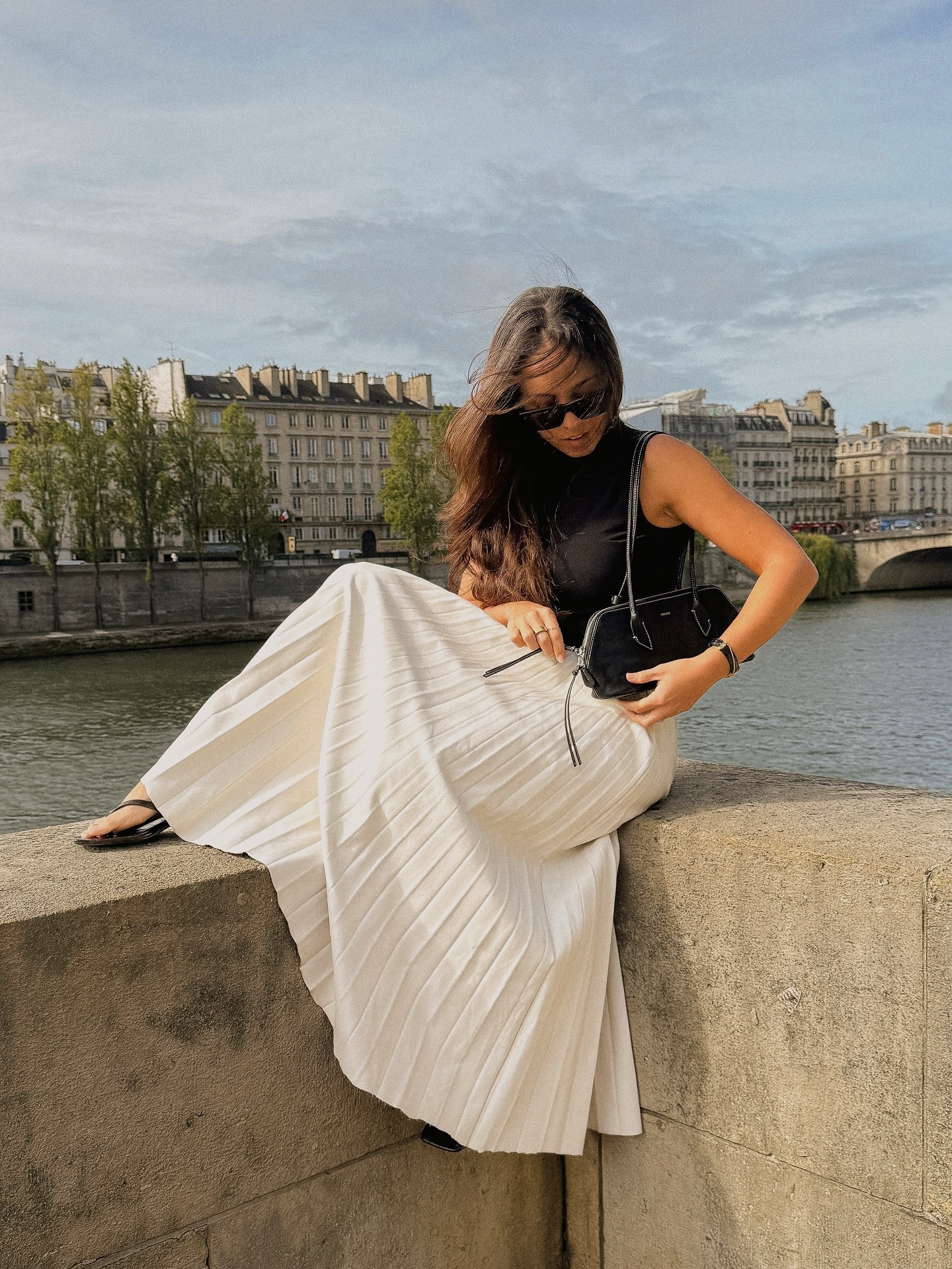 I’ll insistently wear my thong sandals until I extreme cold stops me 🥲 love this pleated skirt + black turtleneck + thong sandals for this transitional weather 

#LTKStyleTip #LTKSeasonal #LTKWorkwear
